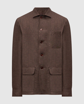 Stefano Ricci Brown shirt made of linen, wool and silk SP008138B127HA
