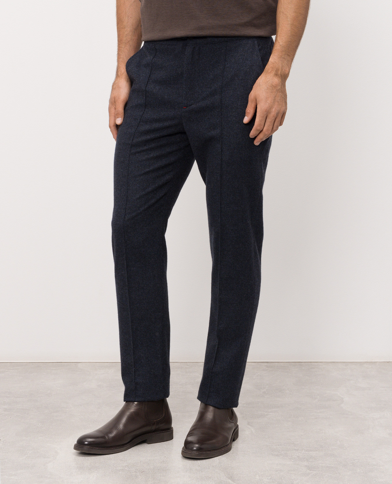 Blue wool and cashmere pants ISAIA 3
