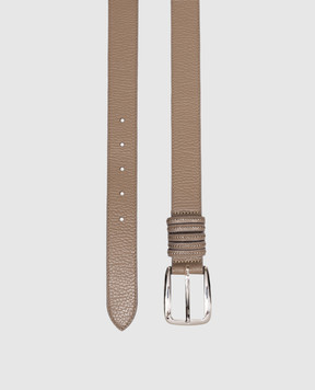 Peserico Brown leather belt with logo A32599C0CC768