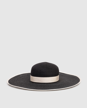 Agnona Black hat with contrasting trim AK1103YU3061