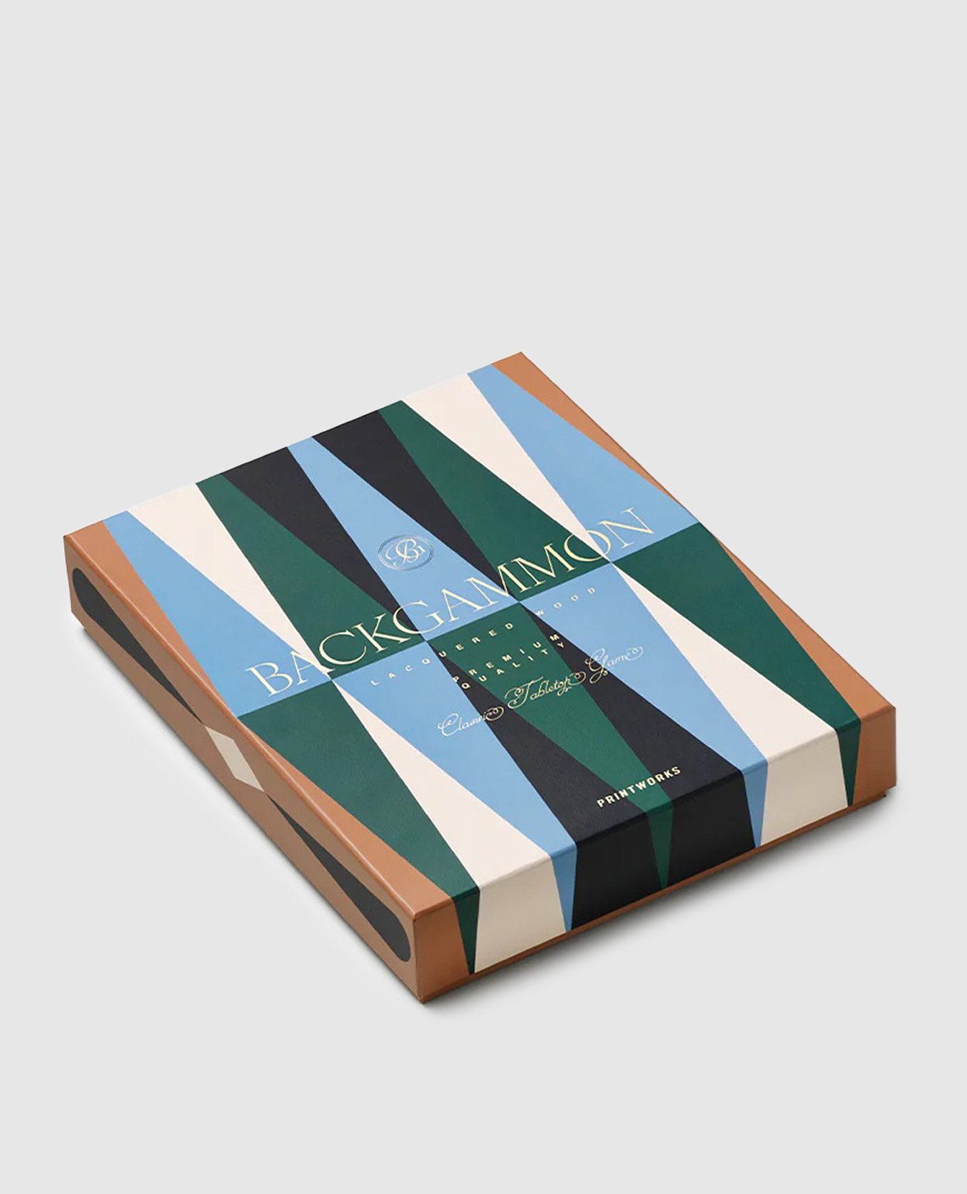 

Board game Backgammon varnished Printworks, Light blue