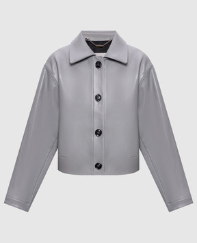 Babe Pay Pls Gray leather jacket 2510GRAND