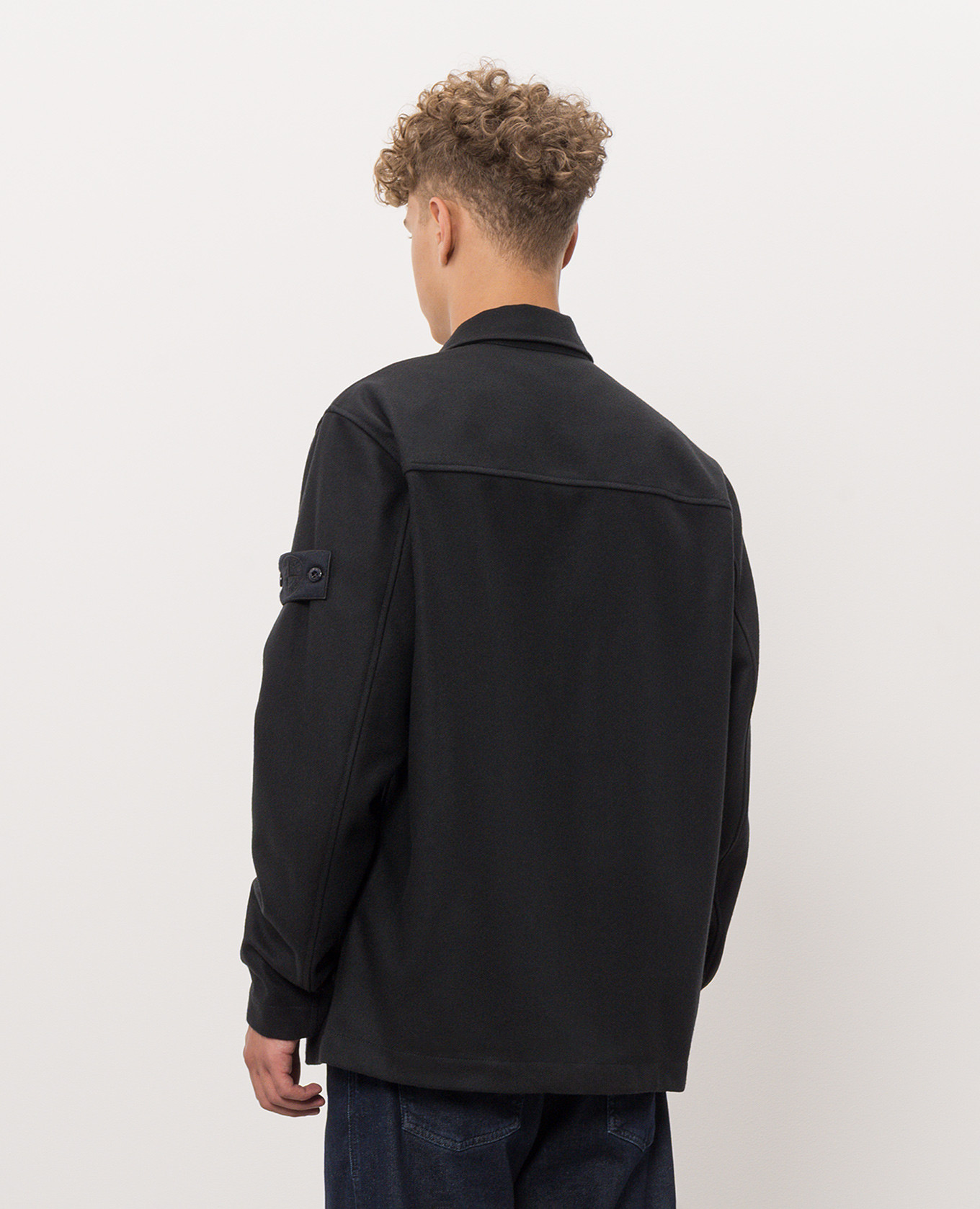 Blue jacket with wool Stone Island 4