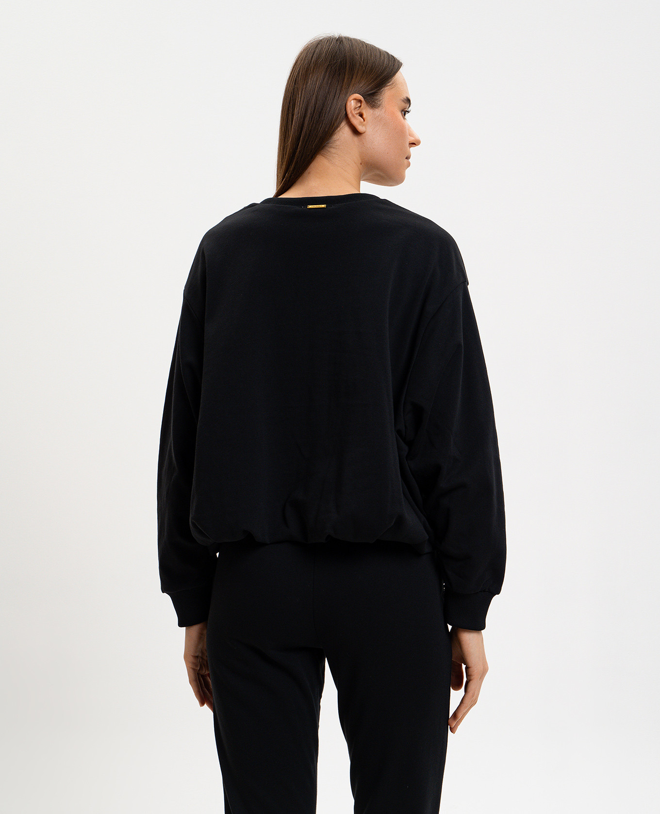 Black sweatshirt with crystals Twinset 4