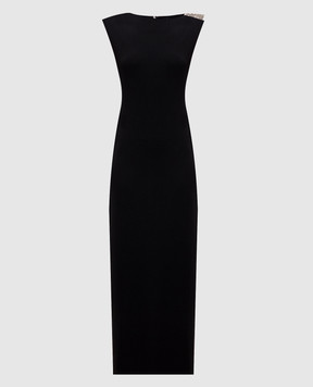 Peserico Black dress with monil chain E02822J005031