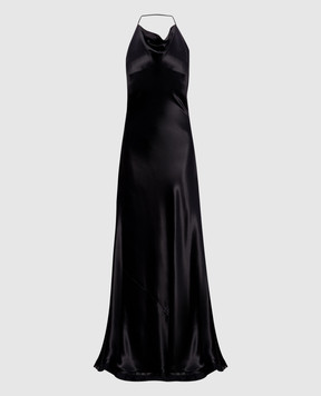 Marc Le Bihan Black double-layered silk dress 21227