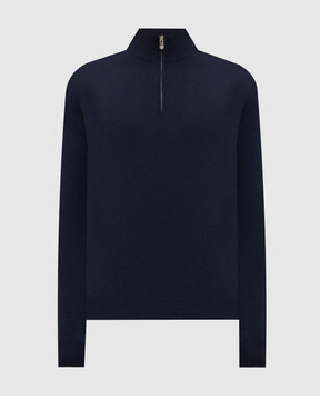 Brunello Cucinelli Blue cashmere jumper with zipper M2200124