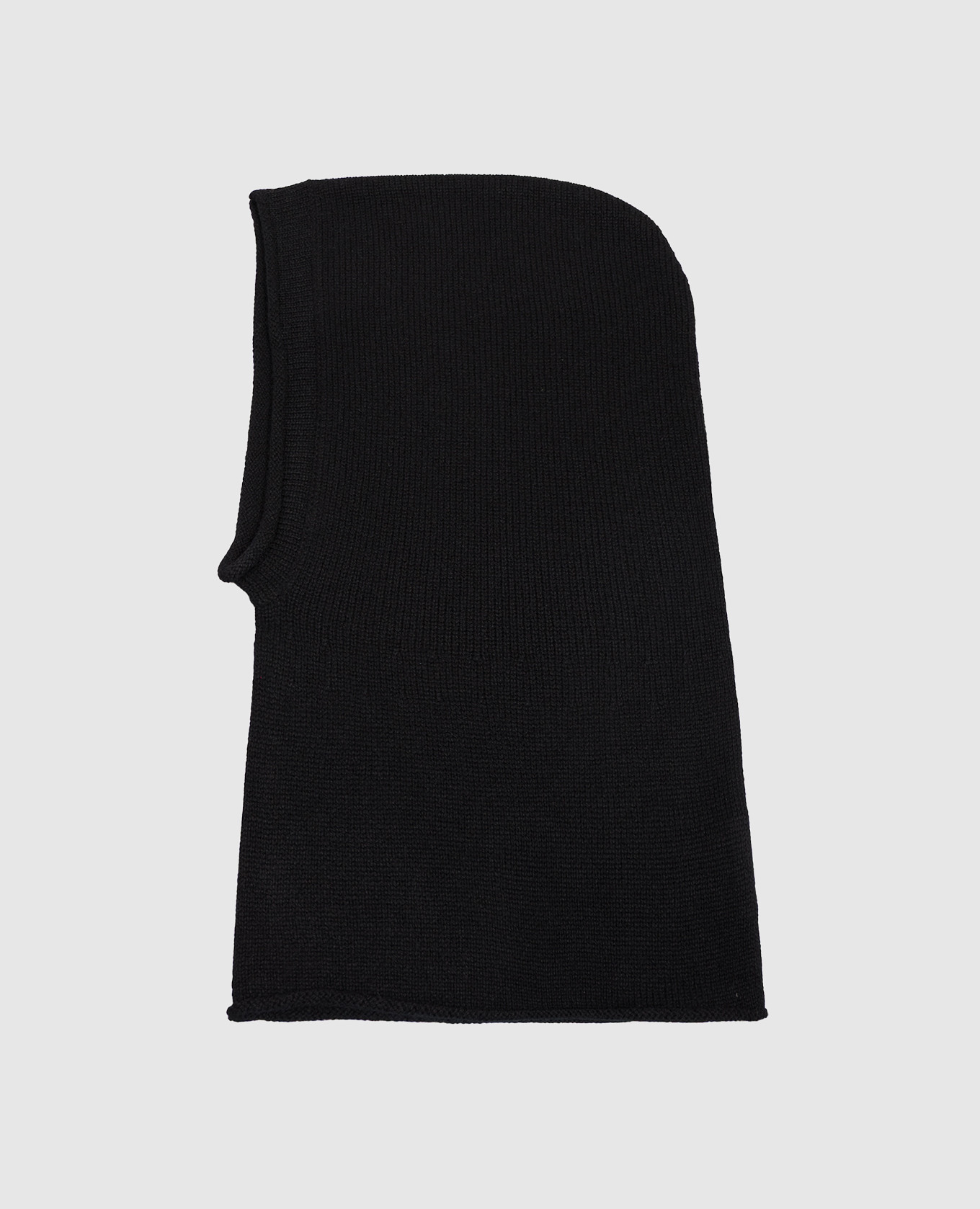 Black cashmere hood