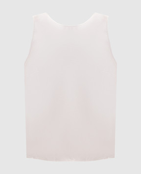 Loulou de Saison Gema beige silk top with open back GEMA