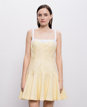 Simkhai Yellow striped dress 2261260CO