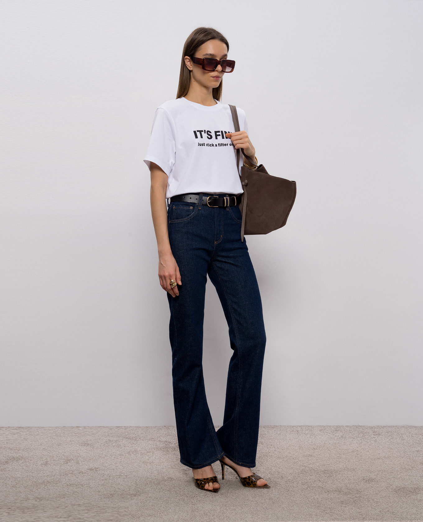 

White printed T-shirt Victoria Beckham