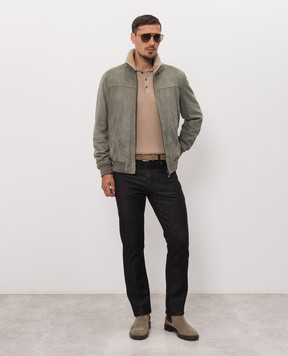 Canali Green suede jacket LE00298O70509