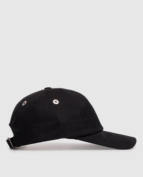 Ami Paris Black cap with embroidered emblem BFUCP006AW0041