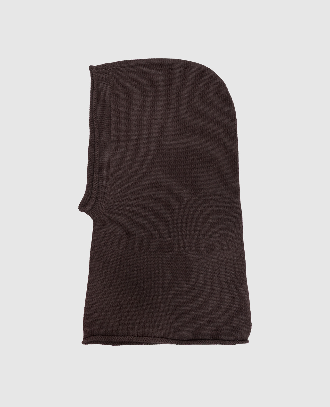 Brown cashmere hood
