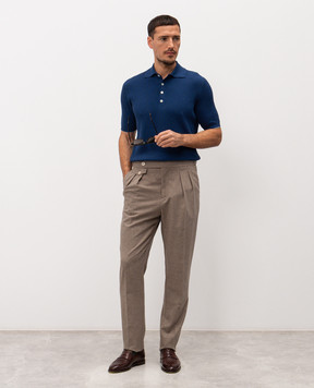 Brunello Cucinelli Blue polo M29400025
