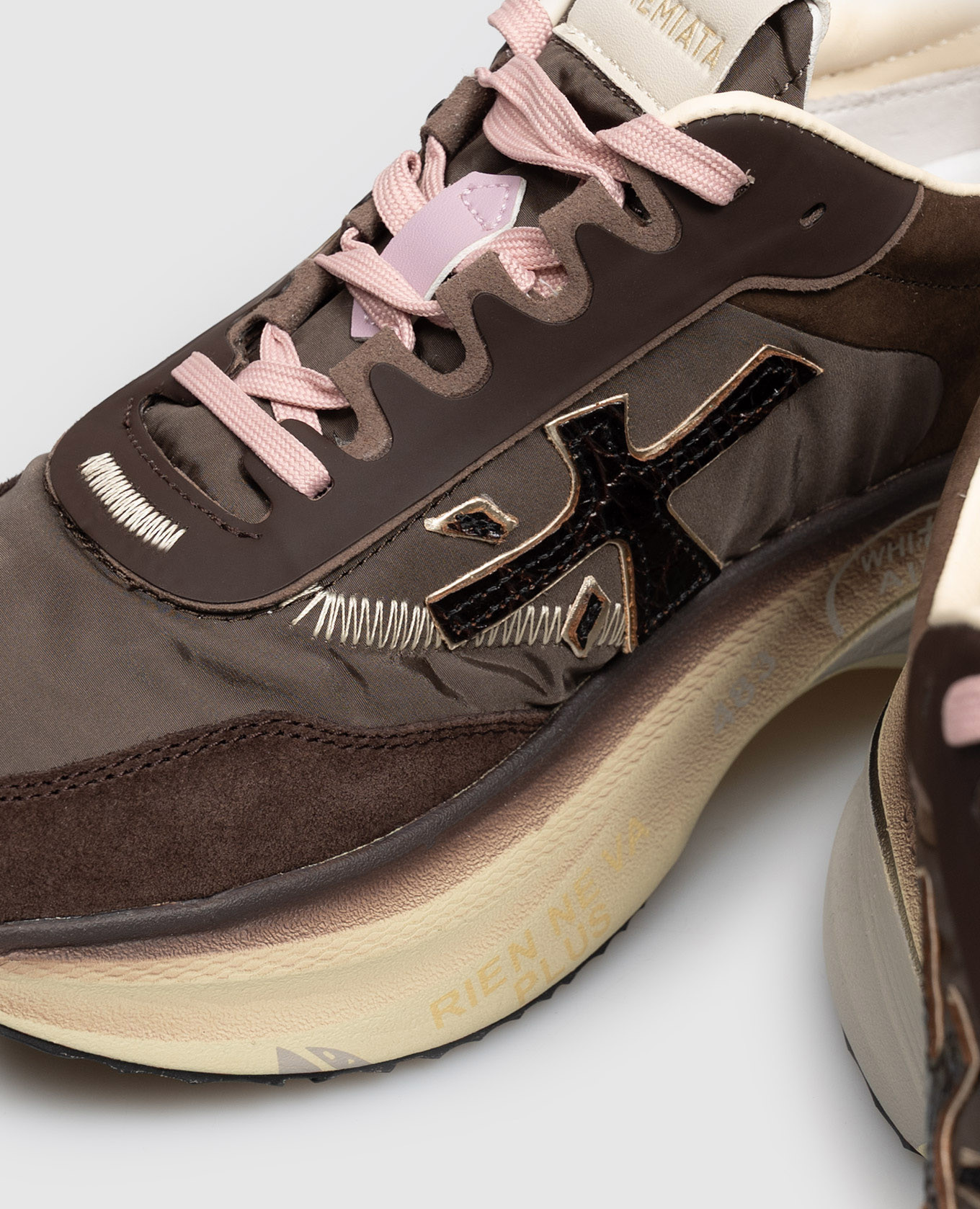 Brown Hill combination sneakers Premiata 5