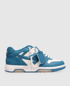 Off-White Out Of Office blue leather sneakers OF05724101
