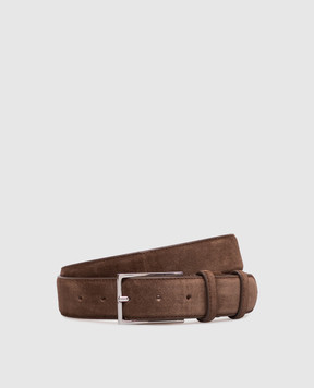 Doucal's Brown suede belt DC0001SIGMUF009