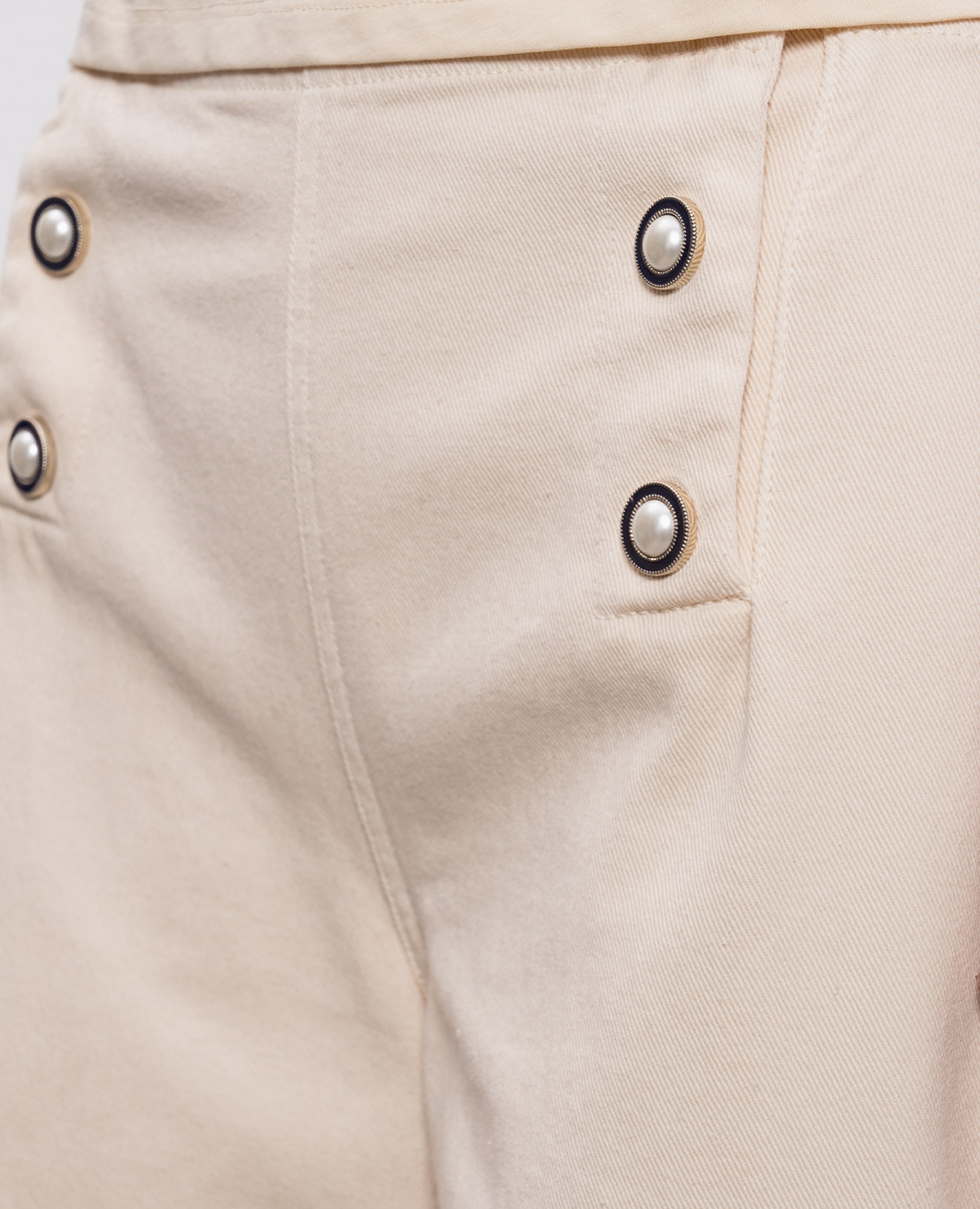 Beige flared jeans with logo patch Twinset 5