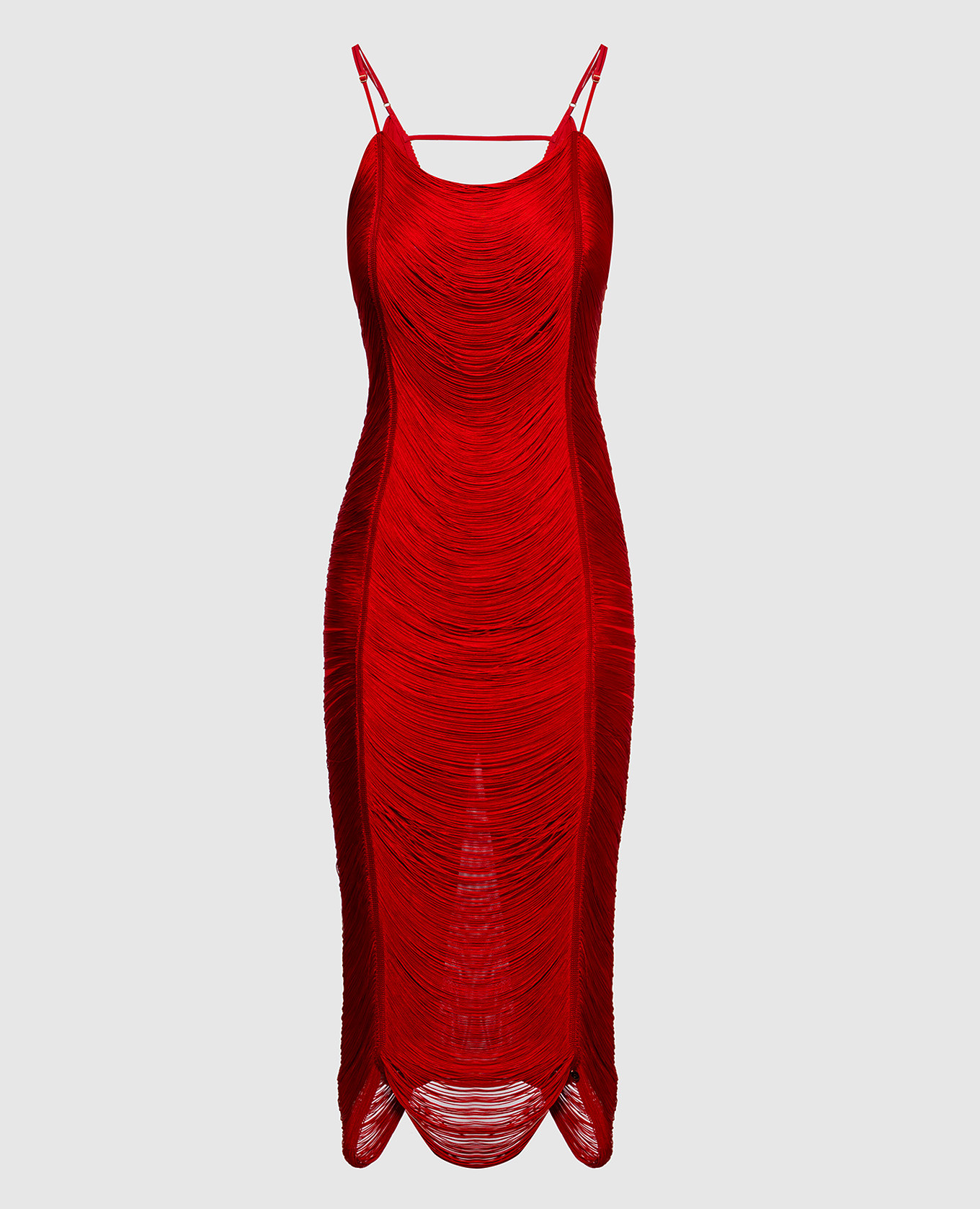 

Red dress with fringe Nissa