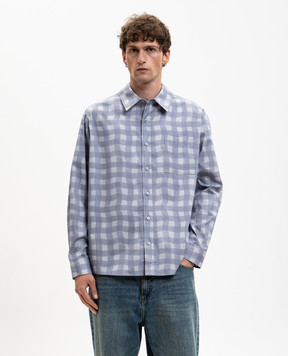 Axel Arigato Grey Distort Gingham Check Shirt A3876001