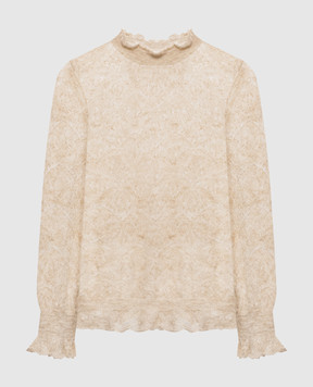 Solotre Beige openwork sweater M3AC0043