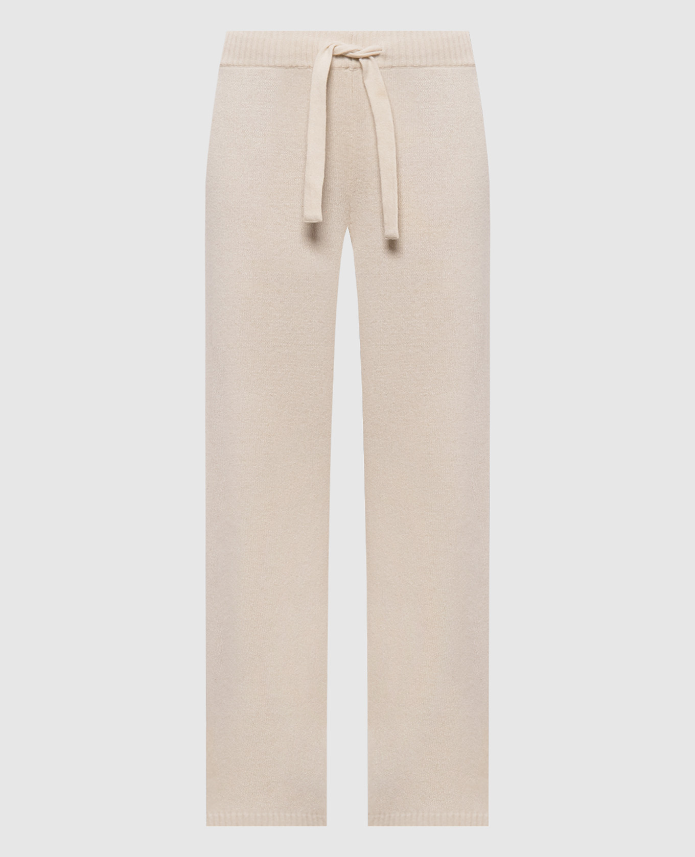 Beige wool sweatpants