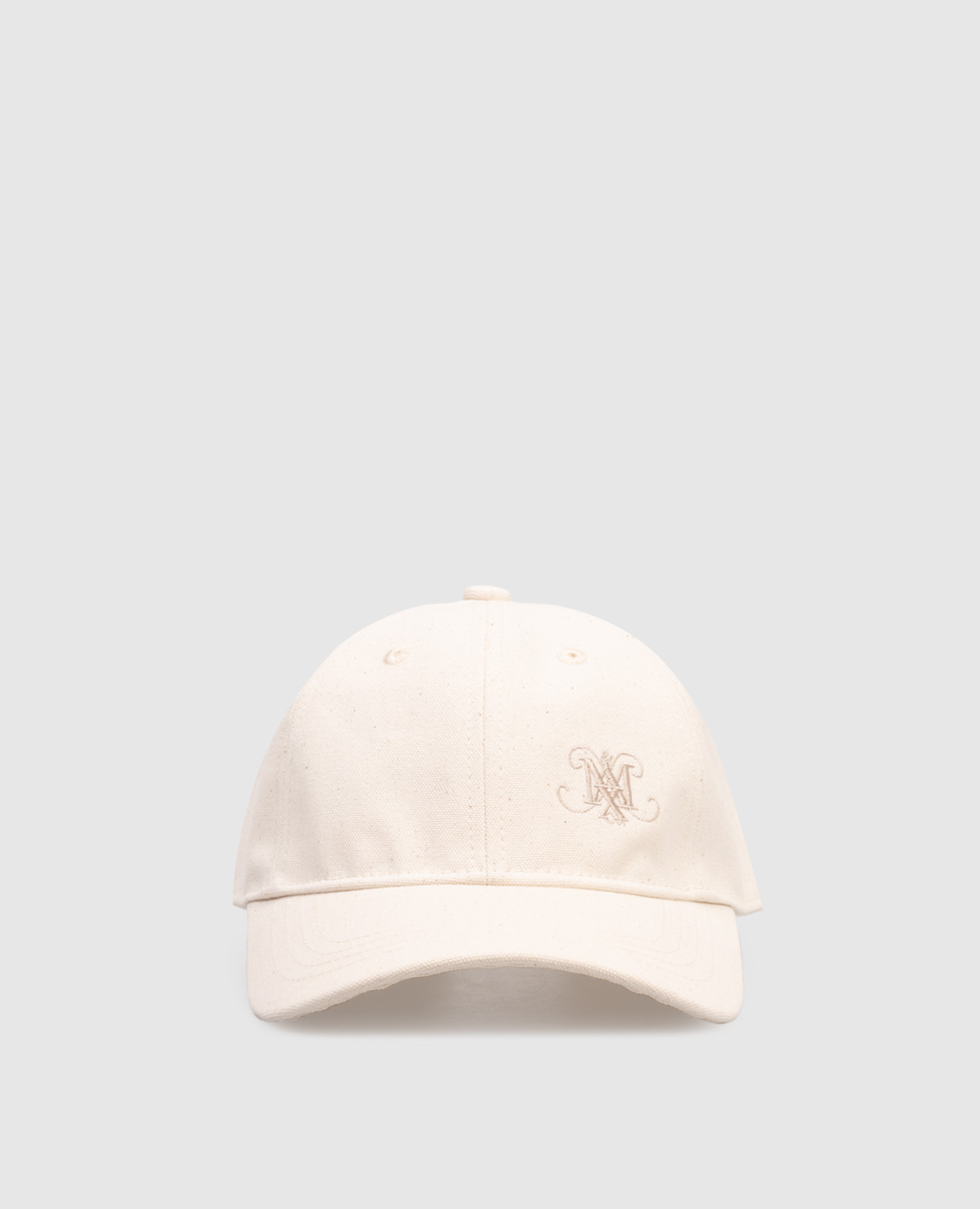 

Beige hemp cap with monogram embroidery Max & Co