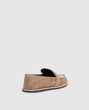 Sergio Rossi Beige suede loafers Bitt B14450MCRM13