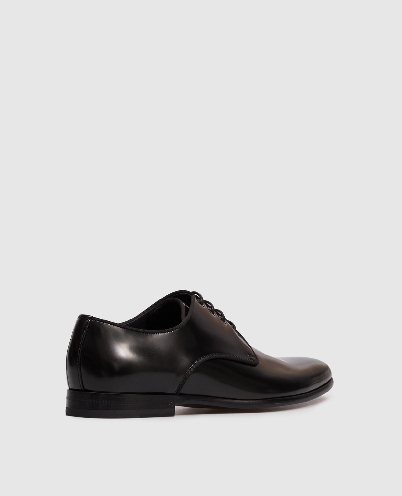 Black leather glossy derby shoes Dolce&Gabbana 3
