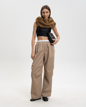 Alexander Wang Beige pants with logo 1WC1264969