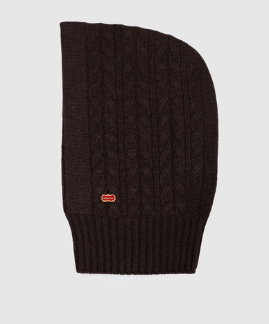 Cappuccio in cashmere marrone