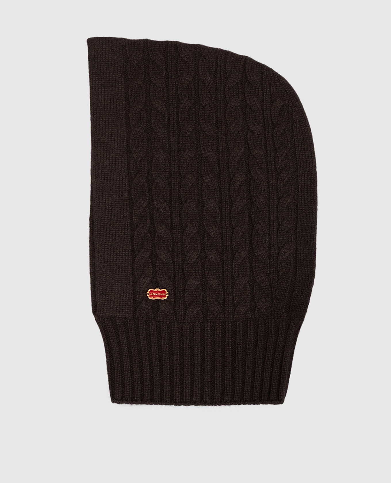 Brown cashmere hood