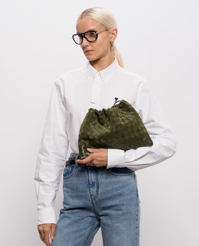 Bottega Veneta Green suede pouch bag 796728V6TW0