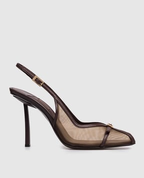 Le Silla Vittoria brown slingbacks 3460D090BXPPNEM
