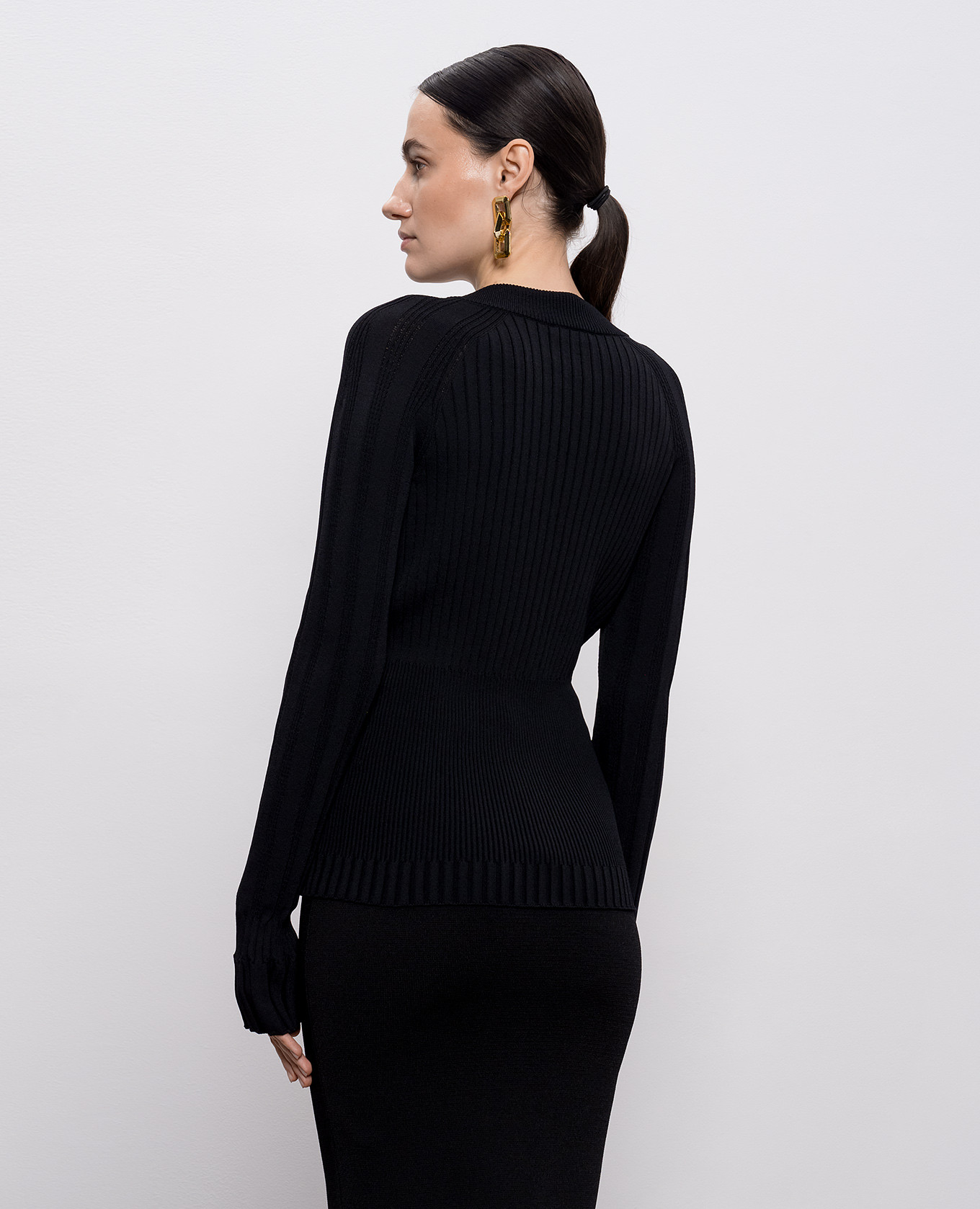 Black ribbed cardigan Balmain 4