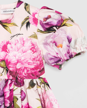 Dolce&Gabbana Children's pink dress with floral print L23DP2G7QZX
