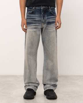 Off-White Blue jeans with print 44MYA18JF26D007