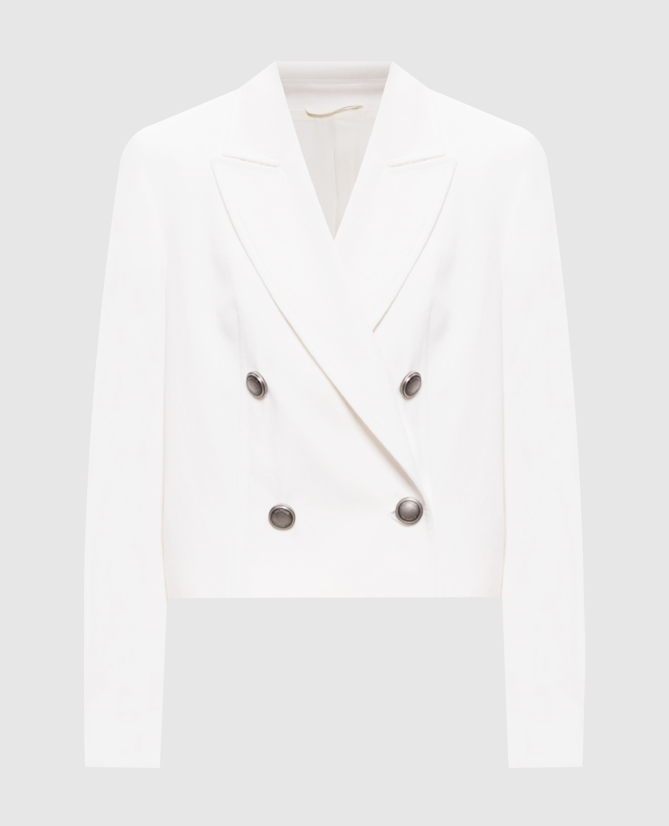 

White double-breasted jacket with monil chain Brunello Cucinelli