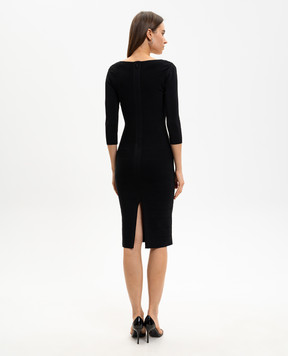 Herve Leger ICON SWEETHEART black midi dress 46ICO8393859