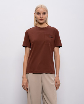 Brunello Cucinelli Brown T-shirt with pocket M0T81EC710