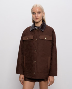 Casablanca Brown patterned jacket WPF26JK51001