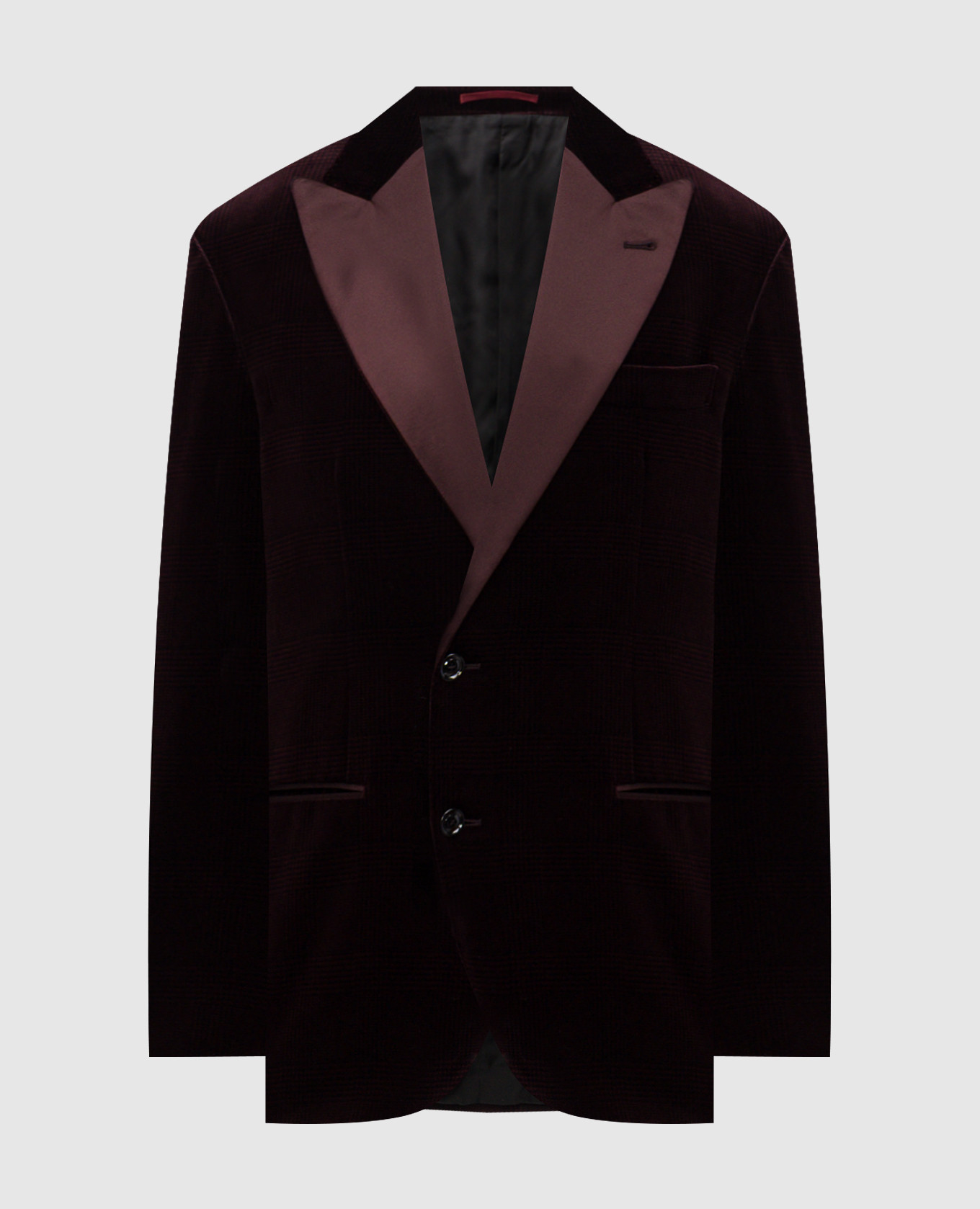 

Burgundy velvet checkered tuxedo Brunello Cucinelli