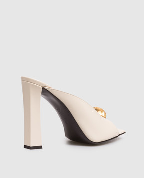 Giuseppe Zanotti Mya beige leather mules E600027