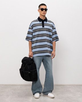 Juun.j Striped polo shirt with embroidered logo JC6442P01Q
