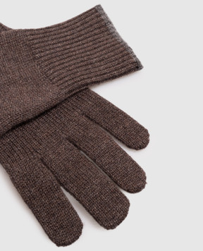 Brunello Cucinelli Brown cashmere gloves M2293118