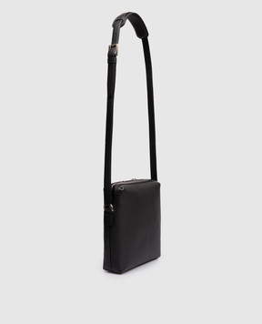 Stefano Ricci Black leather bag with textured emblem ND156TPVDVH