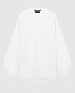 Jacob Lee White blouse with silk WSS0088SS26NW