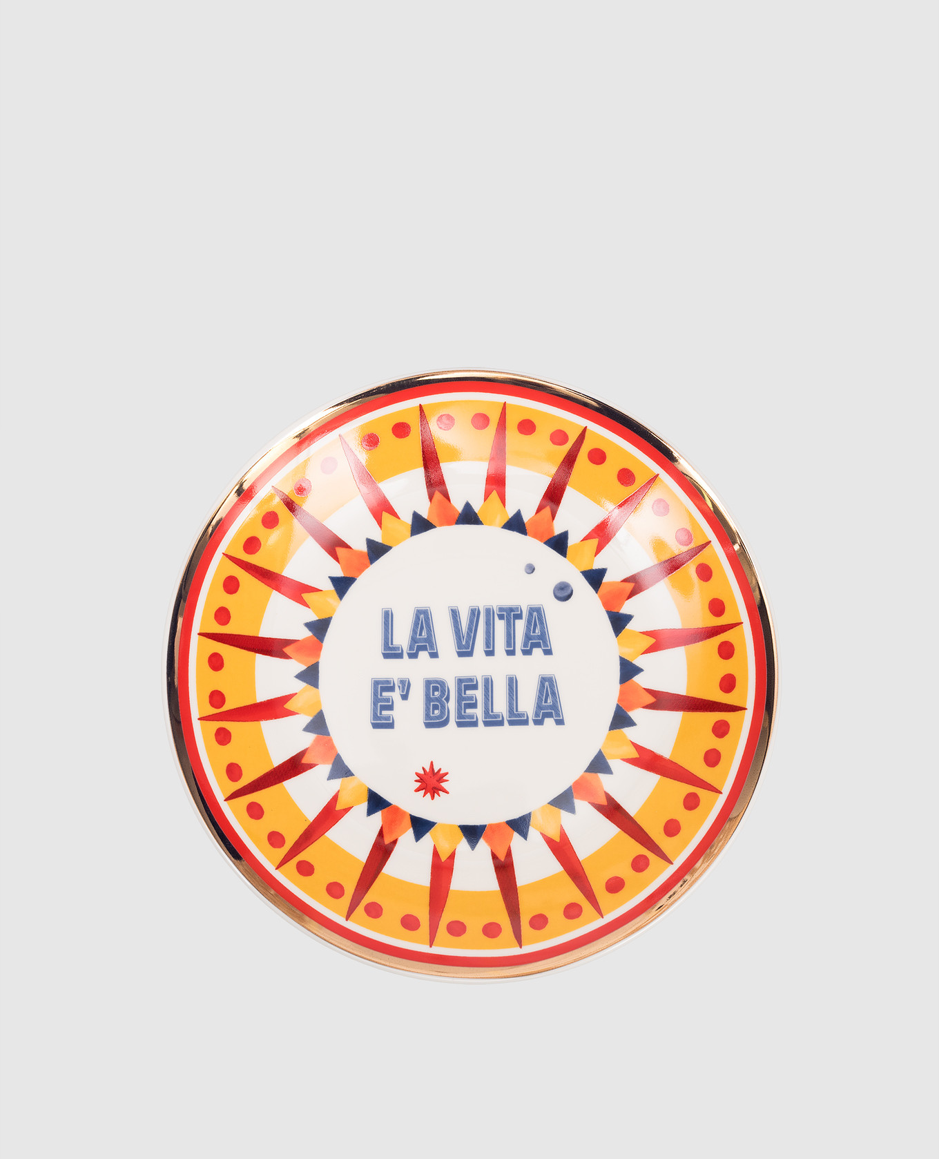 

Porcelain bread plate La Vata E`Bella Baci Milano, Orange