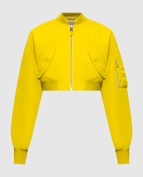 Balenciaga Yellow cropped bomber jacket A0029MTTO29